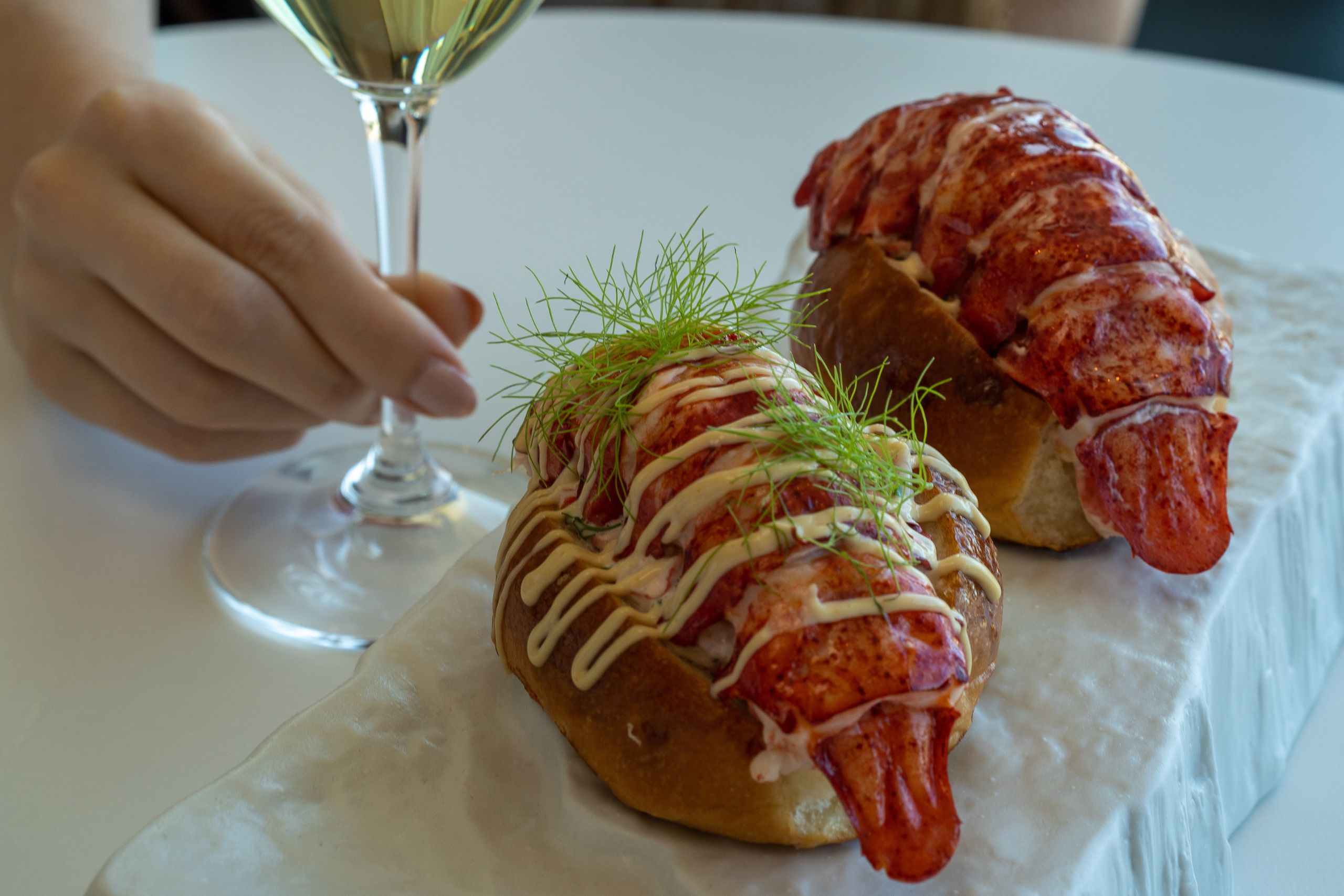 Poached Lobster, Herb Mayo, Brioche and Dill